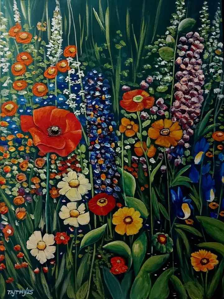 Kreatív Kávé szegedi akrilfestés: Klimt - Virágoskert