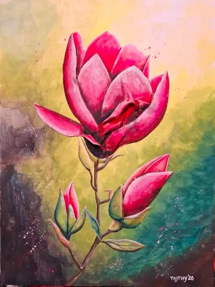 Kreatív Kávé szegedi élményfestés: Magnólia 3D paverpol