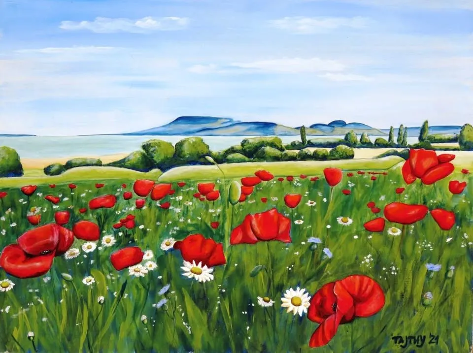 Kreativna kafa Szeged akrilna slika: Balaton pops